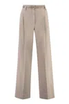 Peserico Women's Cotton Gabardine Trousers In Sand