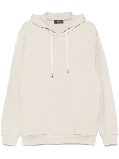 Peserico Cotton Hoodie In Neutrals
