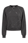 Peserico Cotton Jersey Sweatshirt With Light Point