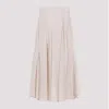 Peserico Cotton Midi Skirt In Beige Ambrato
