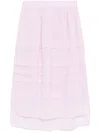 Peserico Cotton Midi Skirt In Purple