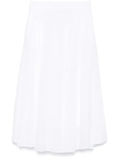 Peserico Cotton Midi Skirt In White