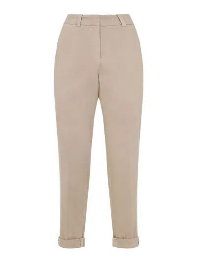 Peserico Cotton Pants In Neutral