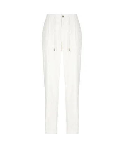Peserico Cotton Pants In White