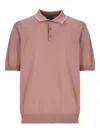 Peserico Men's Ribbed Cotton Polo Shirt With Contrast Trim