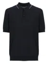 Peserico Cotton Polo Shirt In Black