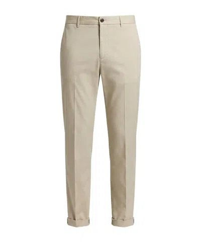 Peserico Cotton Poplin Jogger Trousers In Gray