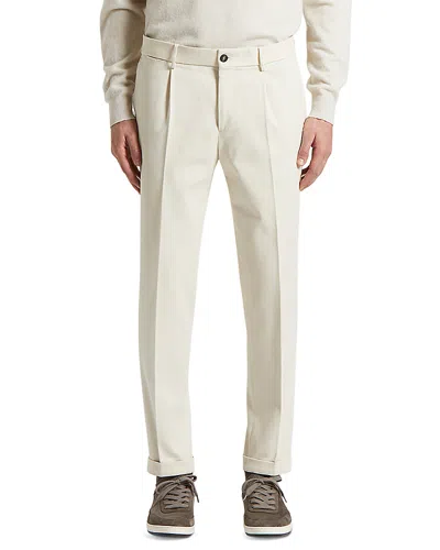 Peserico Cotton Regular Fit Trouser In White