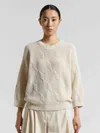 Peserico Sequinned Sweater In Beige