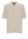 Peserico Polo Cardigan In Pure Cotton Yarn