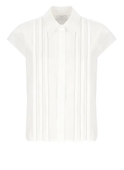 Peserico Cotton Shirt In Bianco