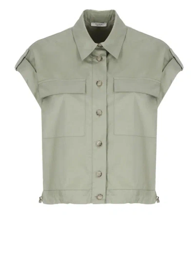 Peserico Cotton Shirt In Green
