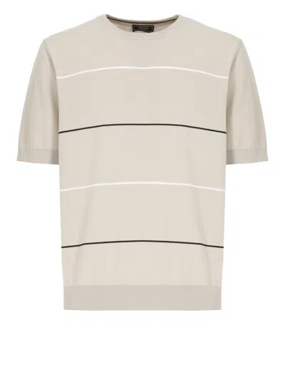 PESERICO PESERICO STRIPED CREW NECK T-SHIRT