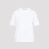 Peserico Crew Neck Layered Hem Short Sleeve Top In White
