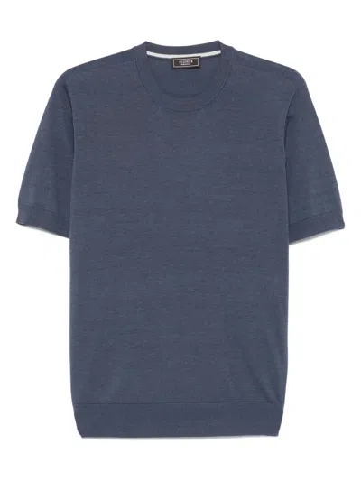 Peserico Cotton T-shirt In Blue