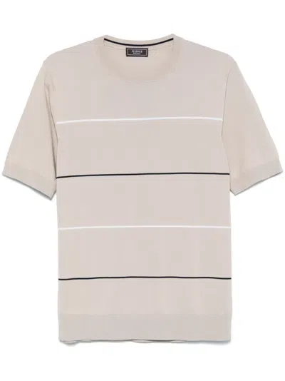 Peserico Cotton T-shirt In Neutrals