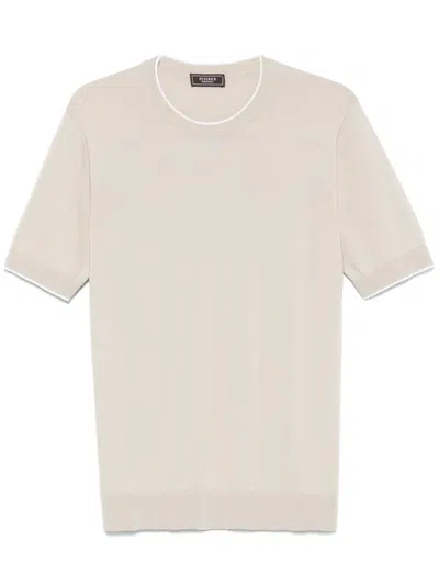 Peserico Cotton T-shirt In Neutrals