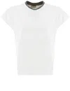 Peserico Cotton T-shirt With Unique Crew Neck