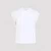 Peserico Sleeveless Crew Neck Top Straight Hem In White