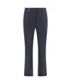 Peserico Navy Blue Cotton Blend Trousers In Black