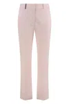 Peserico Tailored Straight-leg Trousers In Pink