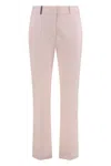 Peserico Cotton Trousers In Pink