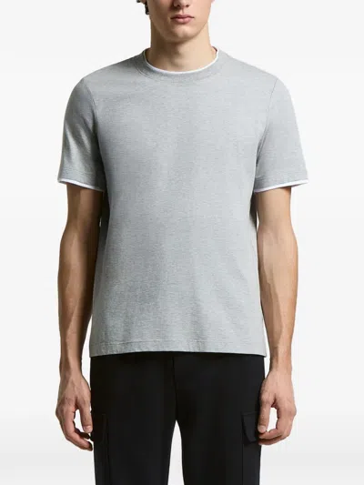 Peserico Cotton T-shirt In Gray