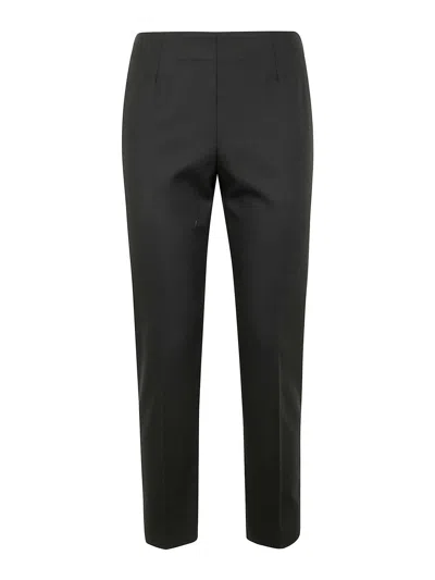 Peserico Cotton Viscose Stretch Trousers In Black