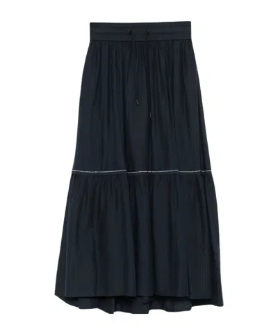 PESERICO COTTON VOILE MAXI SKIRT