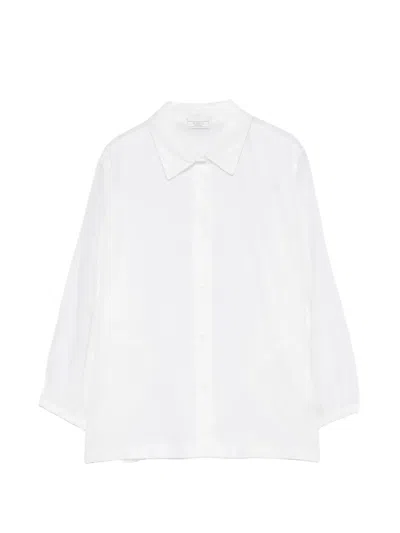 Peserico Cotton-silk Blend Blouse In White