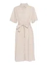 Peserico Cream Midi Dress In Beige