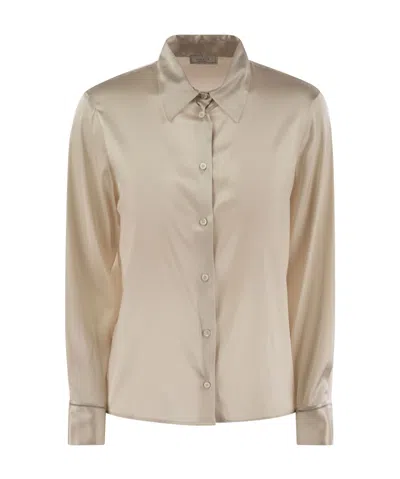 PESERICO CREPE BUTTON-DOWN SHIRT