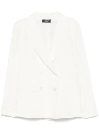 Peserico Crepe De Chine Blazer In White