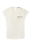 Peserico Women's Crepe De Chine Top With Sequin Pocket