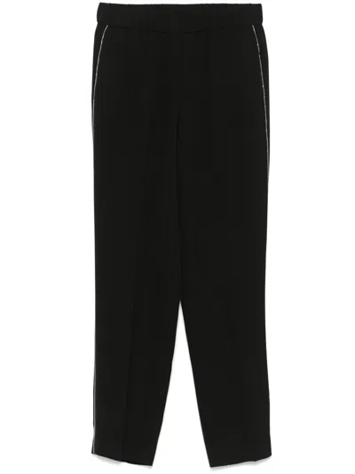 Peserico Crepe Trousers In Black