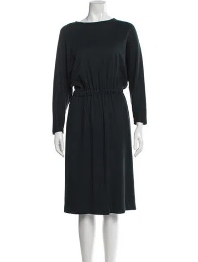 Pre-owned Peserico Crew Neck Knee-length Dress In Black