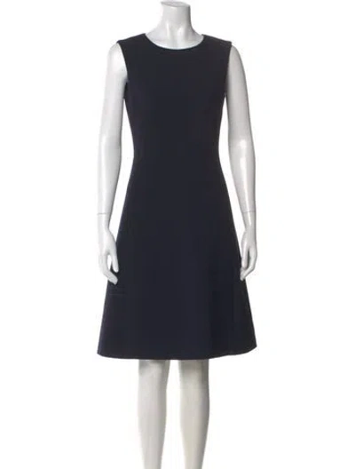 Pre-owned Peserico Crew Neck Knee-length Dress In Blue