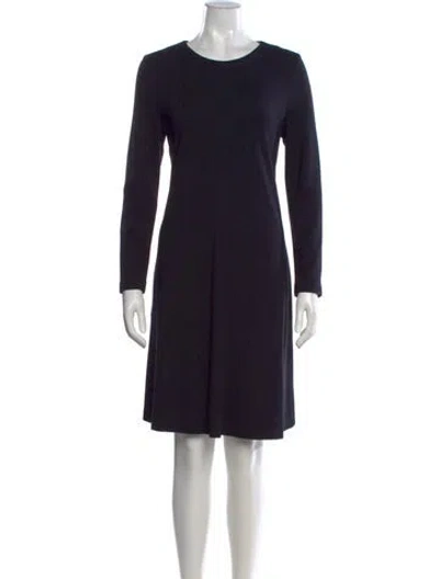 Pre-owned Peserico Crew Neck Knee-length Dress In Blue