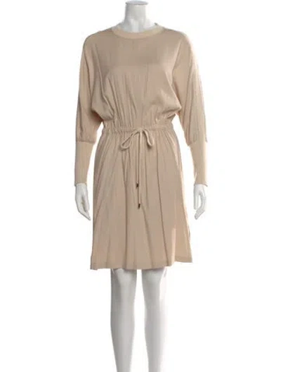 Pre-owned Peserico Crew Neck Knee-length Dress In Multi