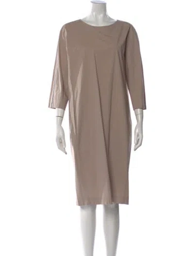 Pre-owned Peserico Crew Neck Knee-length Dress In Neutral