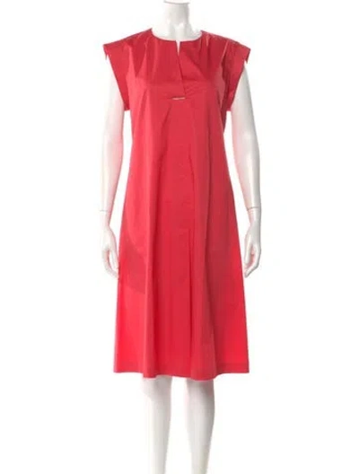 Pre-owned Peserico Crew Neck Knee-length Dress In Pink