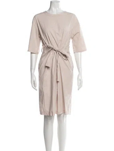 Pre-owned Peserico Crew Neck Knee-length Dress In Pink