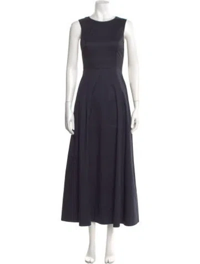 Pre-owned Peserico Crew Neck Long Dress In Blue