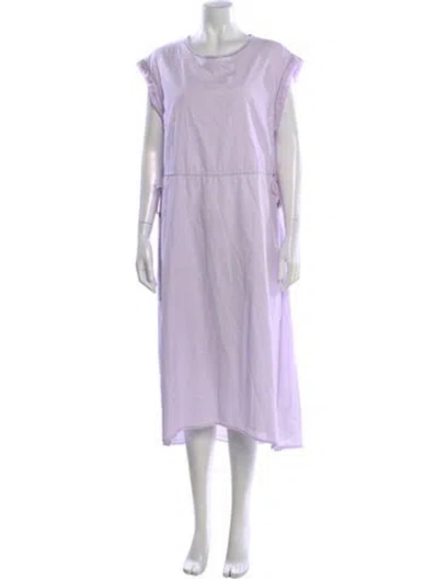 Pre-owned Peserico Crew Neck Long Dress In Purple