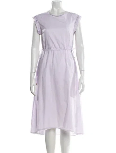Pre-owned Peserico Crew Neck Long Dress W/ Tags In Purple