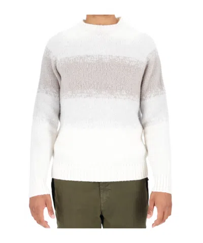 Peserico Crew Neck Long Sleeve Sweater In Neutral