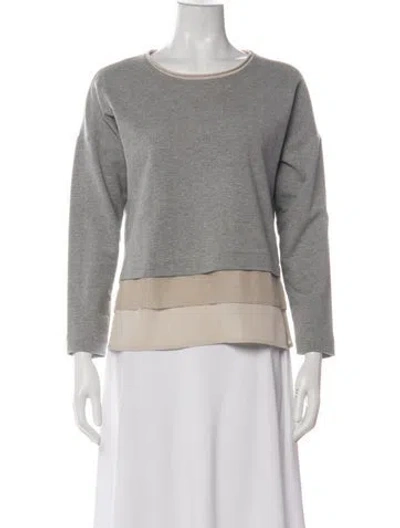 Pre-owned Peserico Crew Neck Long Sleeve Top In Green