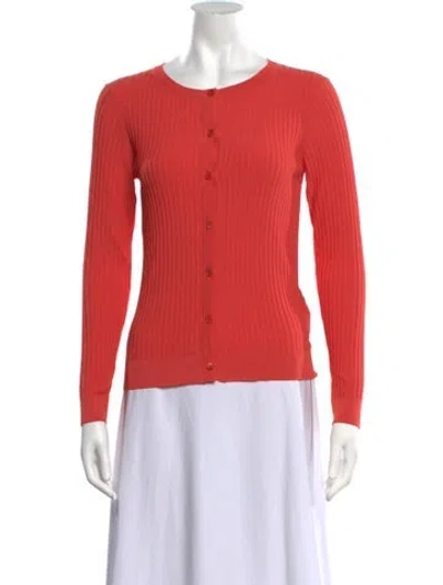 Pre-owned Peserico Crew Neck Long Sleeve Top In Orange