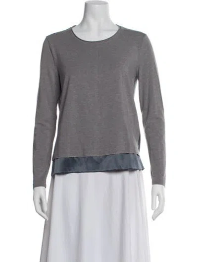 Pre-owned Peserico Crew Neck Long Sleeve Top In Purple