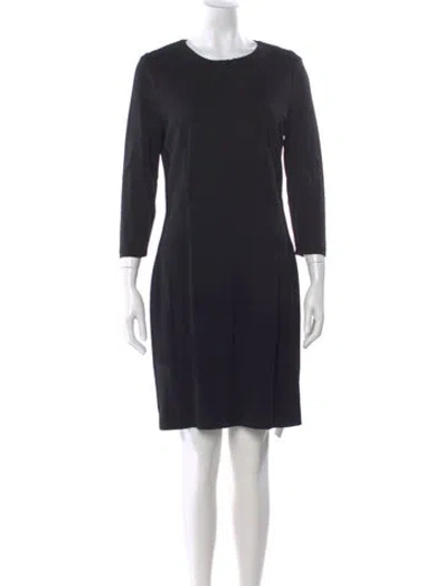 Pre-owned Peserico Crew Neck Mini Dress In Black
